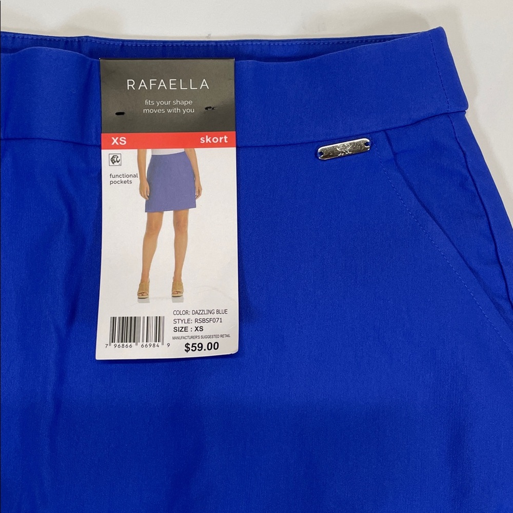 Rafaella Blue Skort Womens XS NWT Stretch Golf Tennis Skirt UPF - Picture 2 of 8